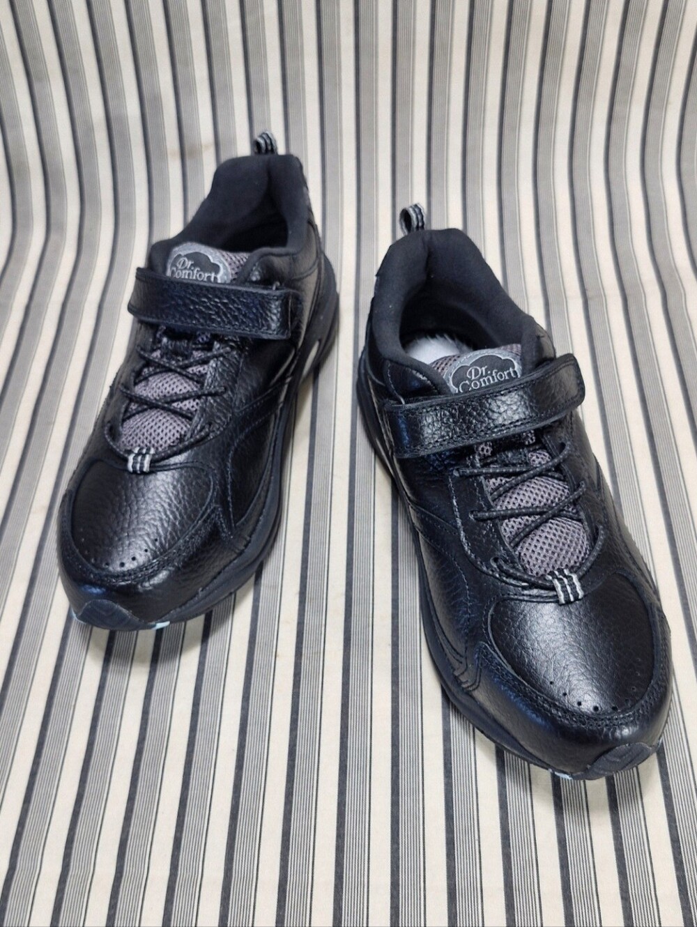 Dr. Comfort Spirit 3210 Women's 9.5W Black Walking Shoes Hook & Loop New